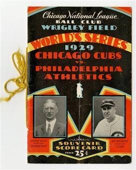1929 World Series Souvenir Program - At Chicago